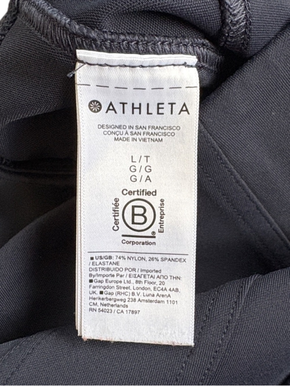 EUC Athleta Delancey Skyline Ankle Flare Pants Size Large Tall Navy - Picture 5 of 8